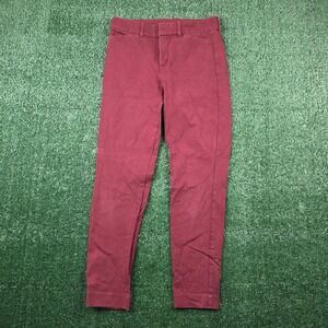 Old Navy Pixie Skinny Jeans Womens 4 High Rise Burgundy Maroon Secret Pocket